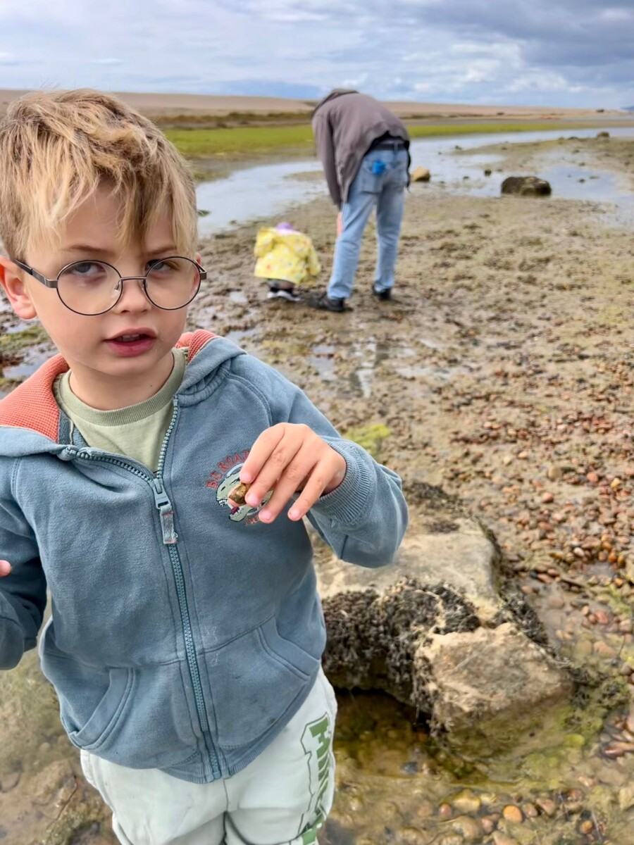 Young child on Chesil Beach
