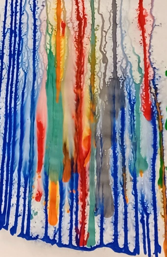 Picture of artwork created by dripping paint